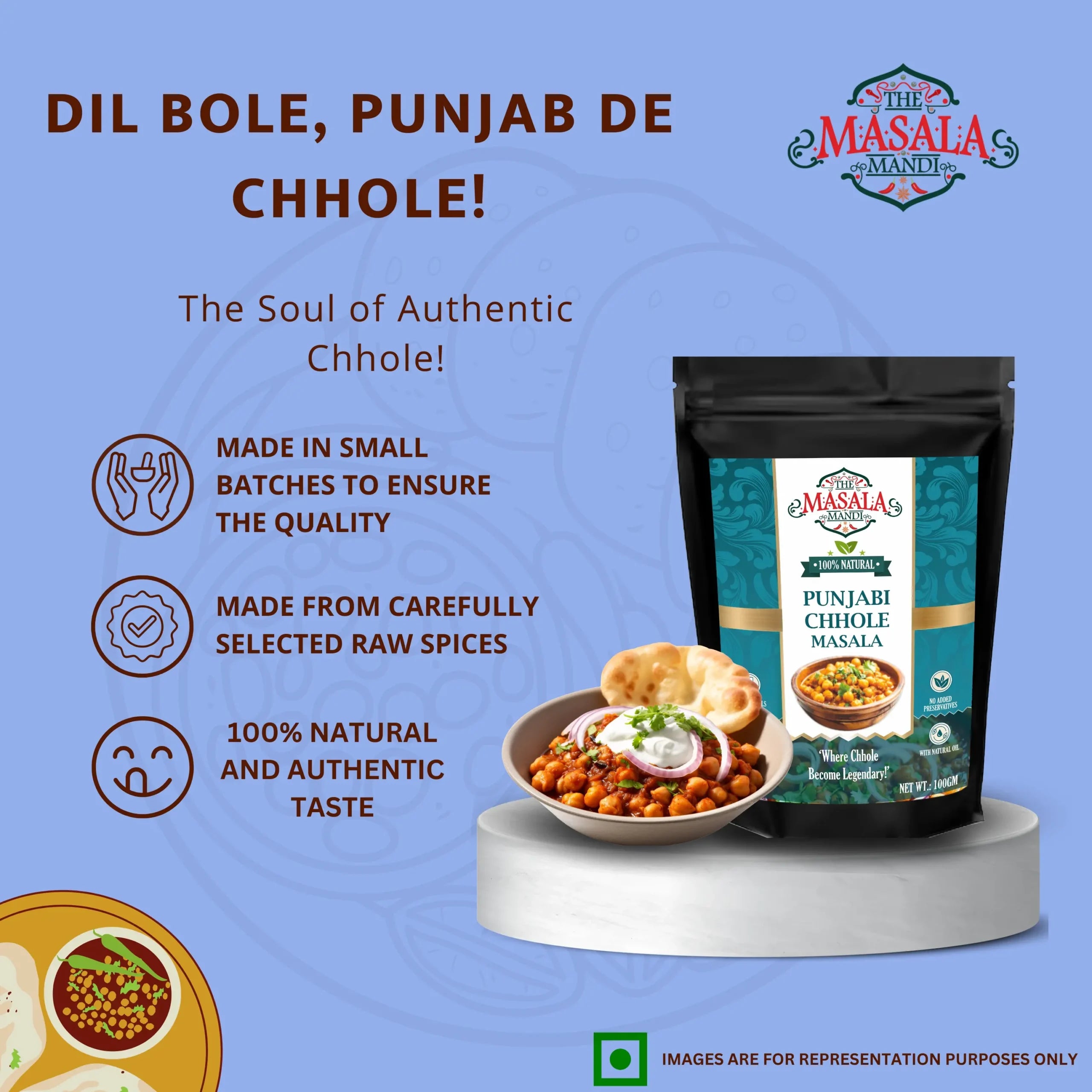 Punjabi Chhole Masala | Spicy, Tangy & Authentic – The Masala Mandi Secondary image