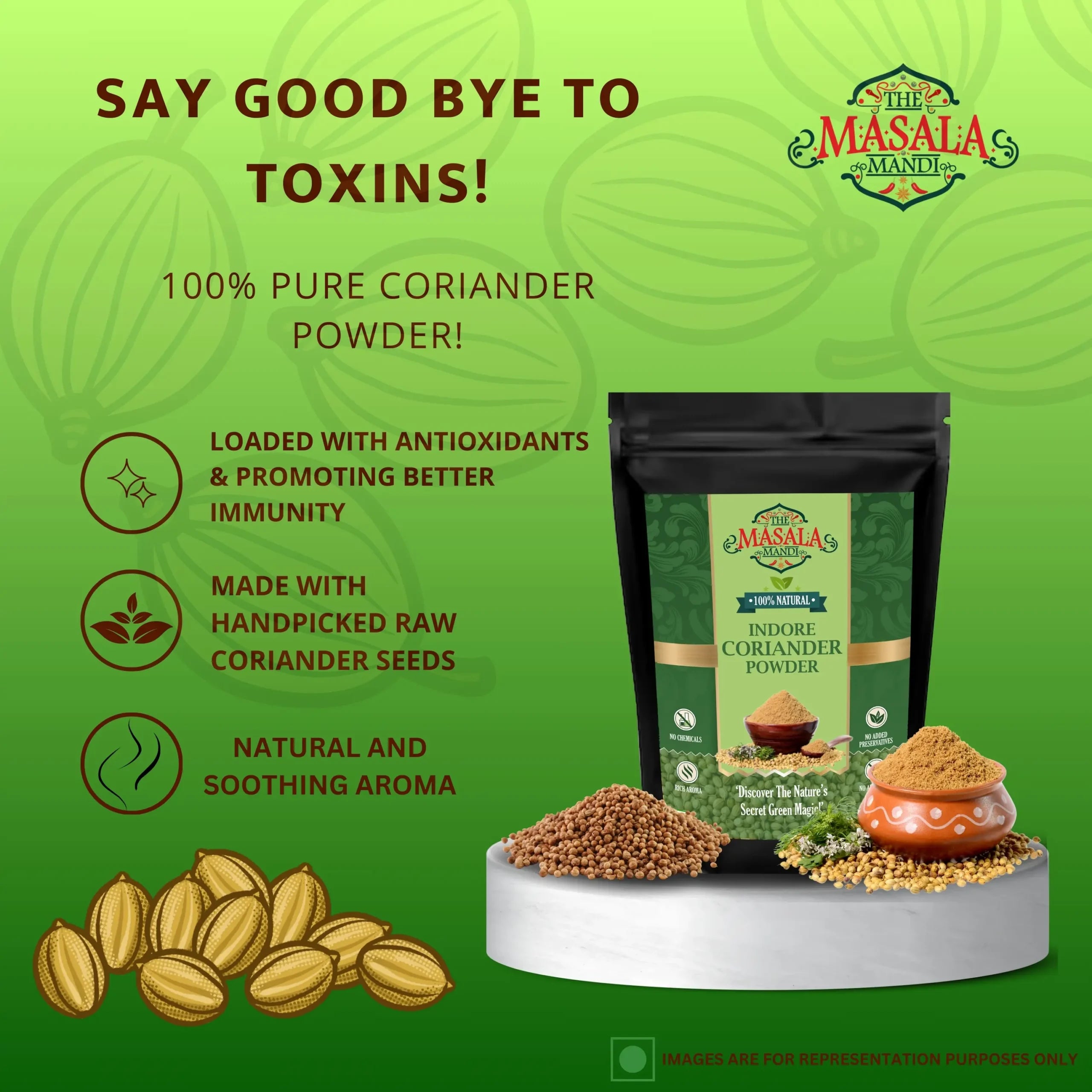 Indore Coriander Powder | Fresh & Aromatic – The Masala Mandi Secondary image